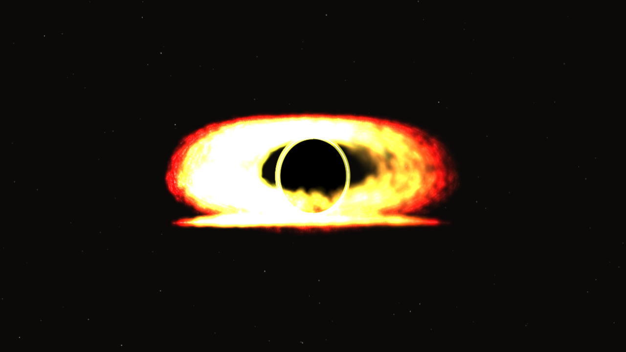 Black Hole — glowing accretion disk around a dark horizon