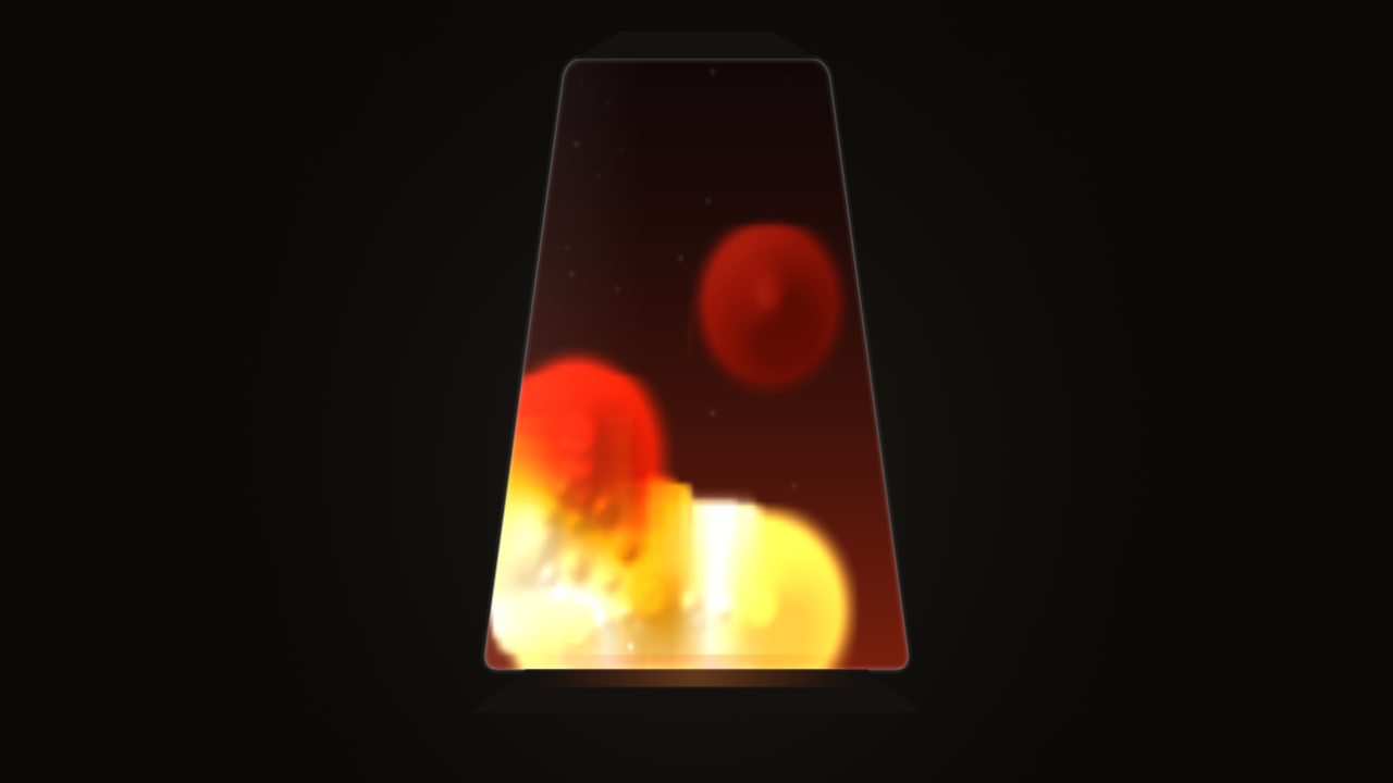 Lava Lab &mdash; molten wax rising through a glowing lamp