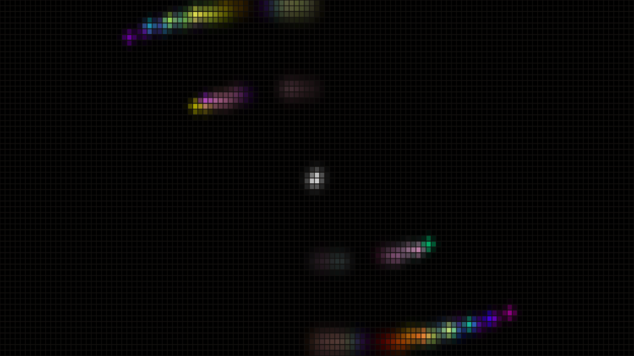 LED Art — glowing comets on a virtual LED grid